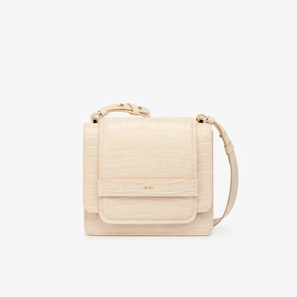 JW Pei Fiona Bag in Beige Croc
